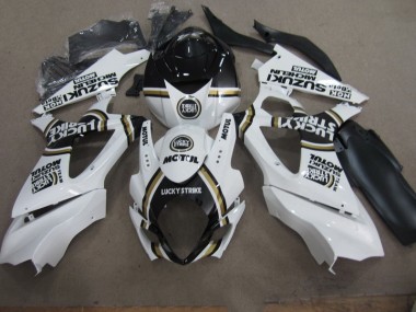 White Lucky Strike Black Motul 07-08 Suzuki GSXR 1000 Motorcycle Fairings