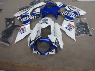 White Lucky Strike Motul 11-21 Suzuki GSXR 750 Motorcycle Fairings