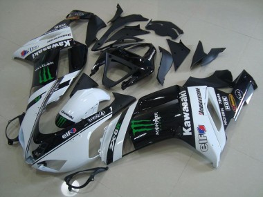 White Monster 07-08 Kawasaki ZX6R Motorcycle Fairings