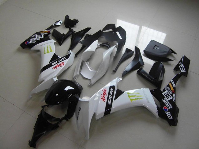 White Monster 08-10 Kawasaki ZX10R Motorcycle Fairings
