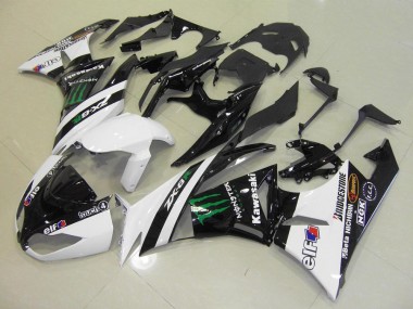 White Monster 09-12 Kawasaki ZX6R Motorcycle Fairings