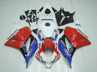 White Motul Red Blue 09-12 Honda CBR600RR Motorcycle Fairings