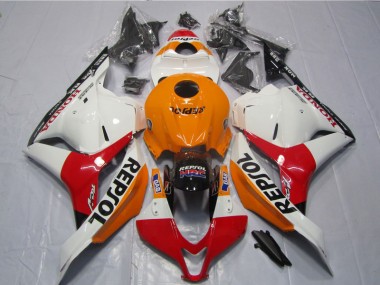 White Orange Black Repsol 09-12 Honda CBR600RR Motorcycle Fairings