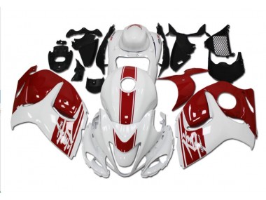 White Red 08-19 Suzuki GSXR 1300 Hayabusa Motorcycle Fairing