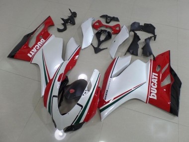 White Red 11-14 Ducati 1199 Motorcycle Fairings