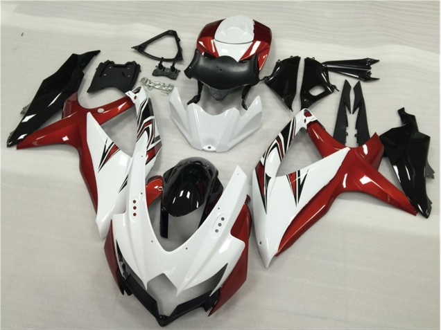 White Red Black 08-10 Suzuki GSXR 600/750 Motorcycle Fairings White Red Black 08-10 Suzuki GSXR 600/750 Motorcycle Fairings
