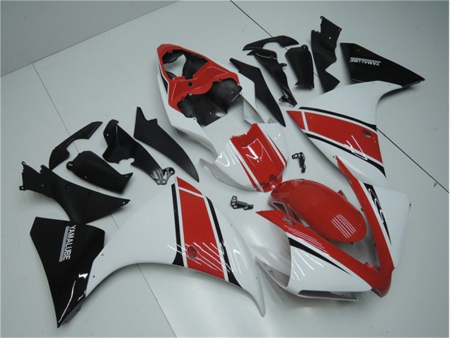 White Red Black 12-14 Yamaha YZF R1 Motorcycle Fairings White Red Black 12-14 Yamaha YZF R1 Motorcycle Fairings