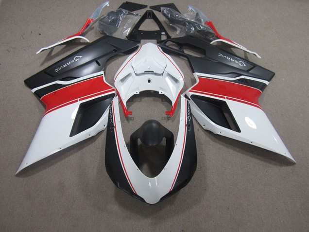 White Red Black Marvic 07-14 Ducati 848 Motorcycle Fairings White Red Black Marvic 07-14 Ducati 848 Motorcycle Fairings