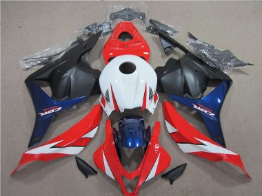 White Red Blue 09-12 Honda CBR600RR Motorcycle Fairings