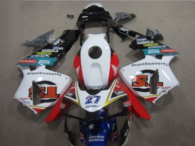 White Red Blue Lee 27 05-06 Honda CBR600RR Motorcycle Fairings