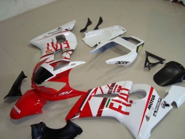 White Red Fiat Motul Acer 98-02 Yamaha YZF R6 Motorcycle Fairings