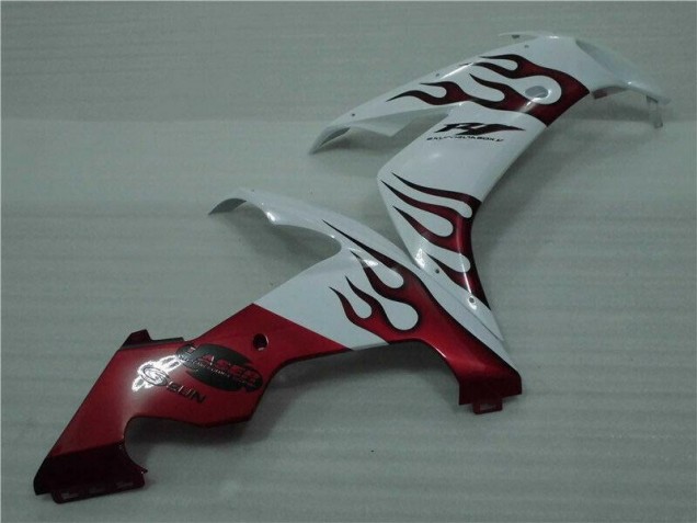 White Red Flame 04-06 Yamaha YZF R1 Motorcycle Fairings White Red Flame 04-06 Yamaha YZF R1 Motorcycle Fairings