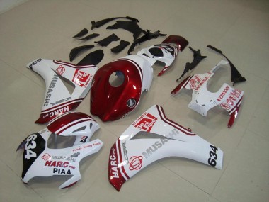 White Red HARC Pro PIAA 634 08-11 Honda CBR1000RR Motorcycle Fairings
