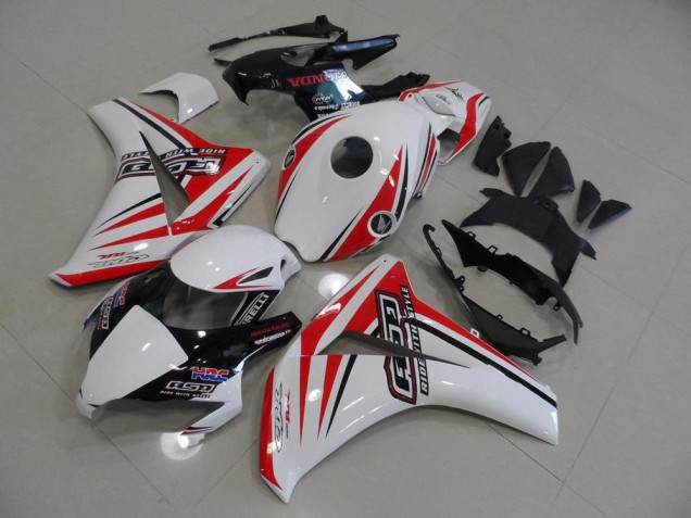 White Red HRC 08-11 Honda CBR1000RR Motorcycle Fairings