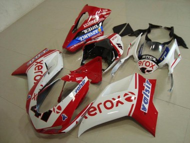 White Red Xerox 07-14 Ducati 848 1098 1198 Motorcycle Fairings