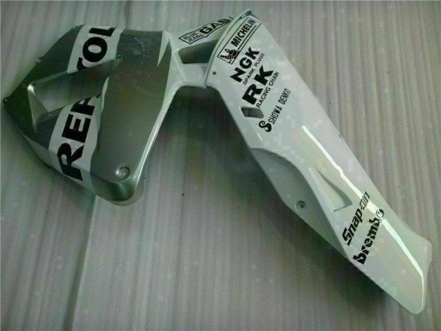 White Repsol 05-06 Honda CBR600RR Motorcycle Fairing White Repsol 05-06 Honda CBR600RR Motorcycle Fairing