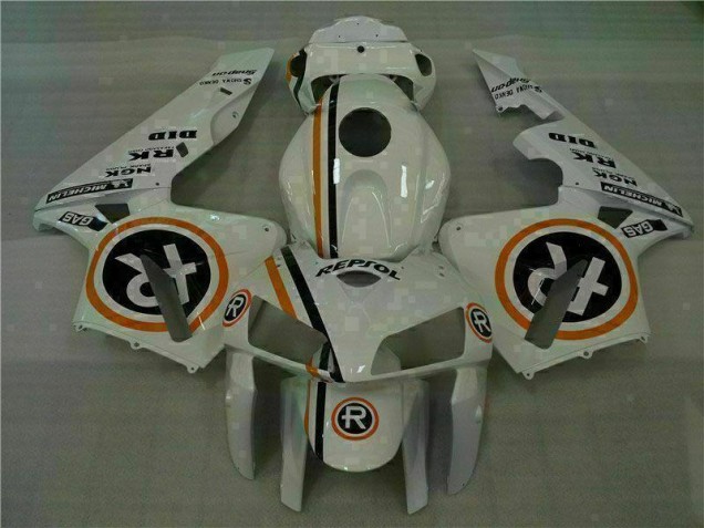 White Repsol 05-06 Honda CBR600RR Motorcycle Fairings