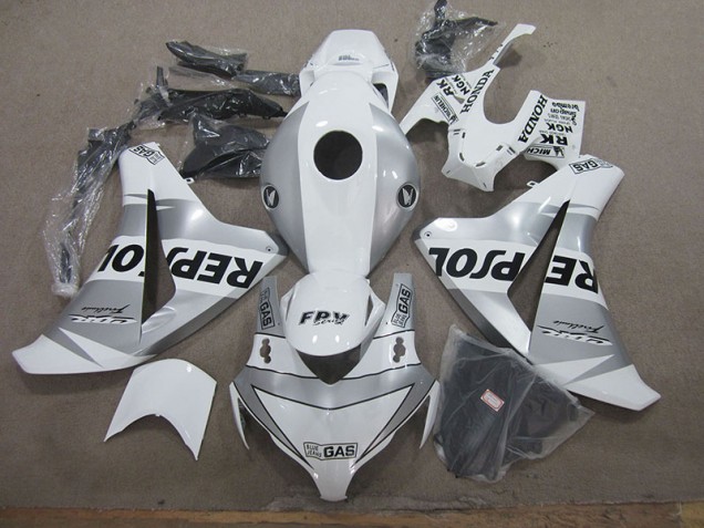White Repsol 08-11 Honda CBR1000RR Motorcycle Fairing White Repsol 08-11 Honda CBR1000RR Motorcycle Fairing