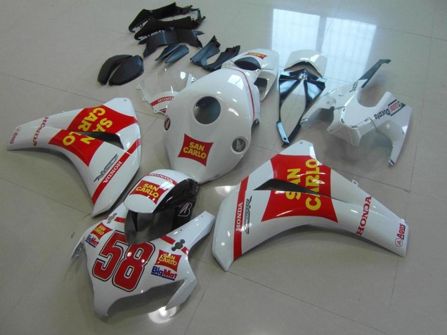 White San Carlo 08-11 Honda CBR1000RR Motorcycle Fairings White San Carlo 08-11 Honda CBR1000RR Motorcycle Fairings
