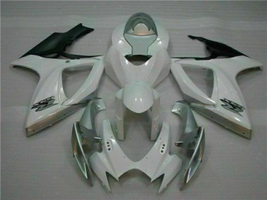 White Silver 06-07 Suzuki GSXR 600/750 Motorcycle Bodywork