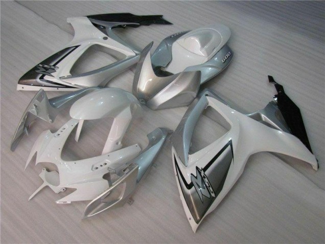 White Silver 06-07 Suzuki GSXR 600/750 Motorcycle Fairing