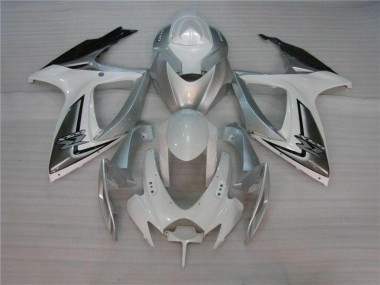 White Silver 06-07 Suzuki GSXR 600/750 Motorcycle Fairing