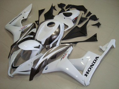White Silver 07-08 Honda CBR600RR Motorcycle Fairings
