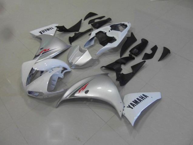 White Silver 09-11 Yamaha YZF R1 Motorcycle Fairings