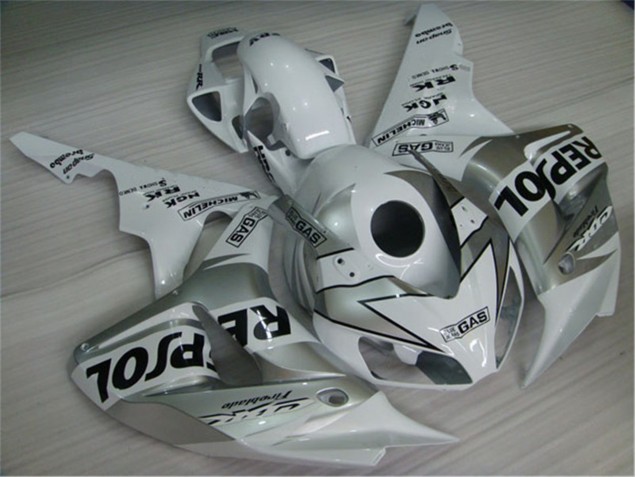 White Silver Black Repsol 04-05 Honda CBR1000RR Motorcycle Fairings White Silver Black Repsol 04-05 Honda CBR1000RR Motorcycle Fairings