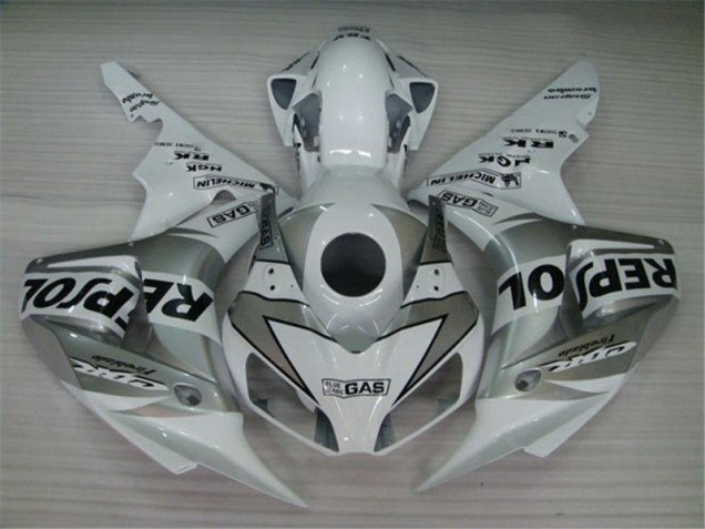 White Silver Black Repsol 04-05 Honda CBR1000RR Motorcycle Fairings White Silver Black Repsol 04-05 Honda CBR1000RR Motorcycle Fairings