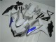 White Silver Blue 08-10 Suzuki GSXR 600/750 Motorcycle Fairings