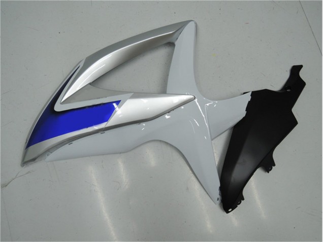 White Silver Blue 08-10 Suzuki GSXR 600/750 Motorcycle Fairings