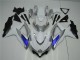 White Silver Blue 08-10 Suzuki GSXR 600/750 Motorcycle Fairings