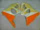 White Yellow Flame 00-02 Kawasaki ZX6R Motorcycle Fairings