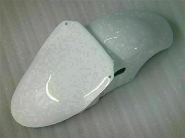 White Yellow Flame 00-02 Kawasaki ZX6R Motorcycle Fairings