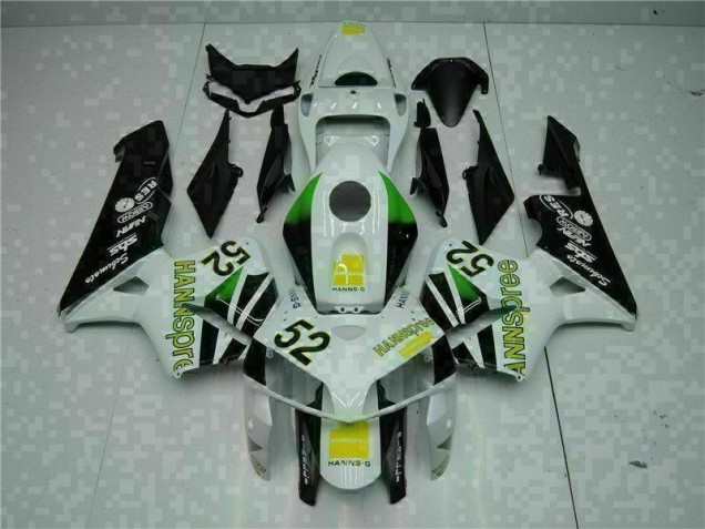 White Yellow Green 52 05-06 Honda CBR600RR Motorcycle Fairings White Yellow Green 52 05-06 Honda CBR600RR Motorcycle Fairings