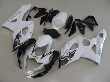 White and Black 05-06 Suzuki GSXR 1000 Motorcycle Fairings