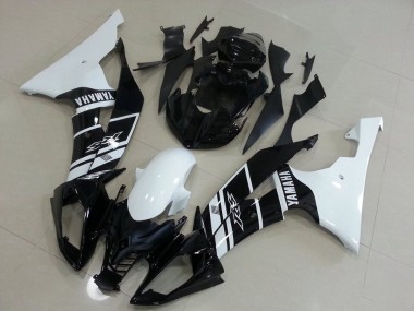 White and Black 08-16 Yamaha YZF R6 Motorcycle Fairings