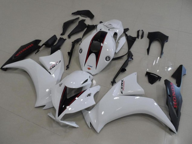 White and Matte Black OEM Style 12-16 Honda CBR1000RR Motorcycle Fairings White and Matte Black OEM Style 12-16 Honda CBR1000RR Motorcycle Fairings