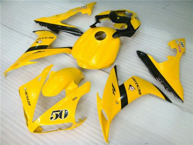 Yellow 04-06 Yamaha YZF R1 Motorcycle Fairings Yellow 04-06 Yamaha YZF R1 Motorcycle Fairings