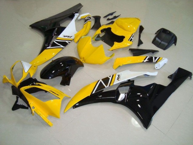 Yellow 06-07 Yamaha YZF R6 Full Motorcycle Fairing Kits