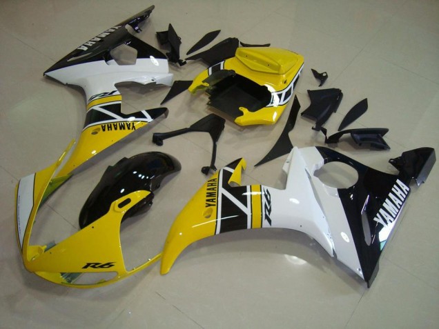 Yellow Anniversary 03-05 Yamaha YZF R6 Motorcycle Fairings