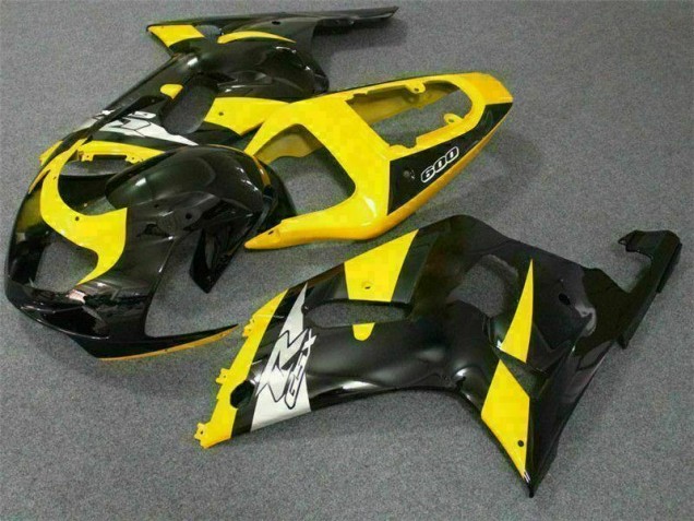 Yellow Black 01-03 Suzuki GSXR 600/750 Motorcycle Fairings