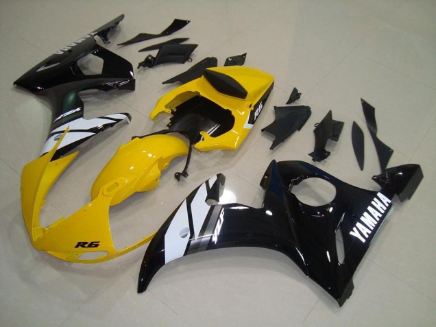 Yellow Black 03-05 Yamaha YZF R6 Motorcycle Fairings