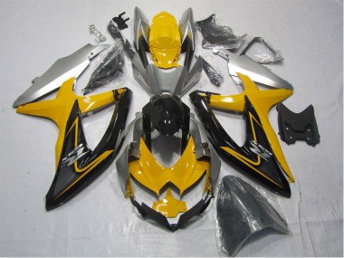 Yellow Black 07-08 Suzuki GSXR 1000 Motorcycle Fairings