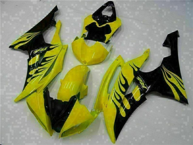 Yellow Black 08-16 Yamaha YZF R6 Motorcycle Fairing Yellow Black 08-16 Yamaha YZF R6 Motorcycle Fairing