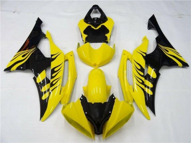 Yellow Black 08-16 Yamaha YZF R6 Motorcycle Fairings Yellow Black 08-16 Yamaha YZF R6 Motorcycle Fairings