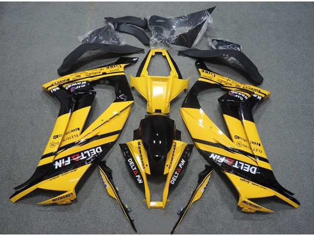 Yellow Black Delt Fin 11-15 Kawasaki ZX10R Motorcycle Fairings Yellow Black Delt Fin 11-15 Kawasaki ZX10R Motorcycle Fairings
