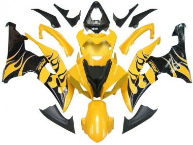 Yellow Black Flame R6 08-16 Yamaha YZF R6 Motorcycle Fairings