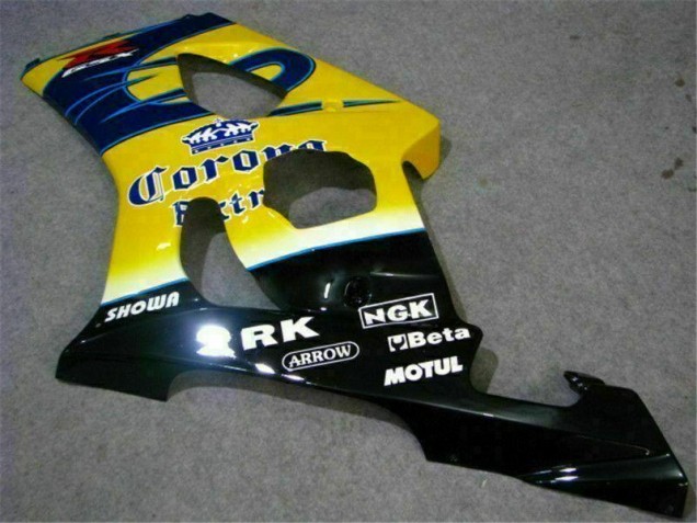 Yellow Blue 03-04 Suzuki GSXR 1000 Motorcycle Fairings